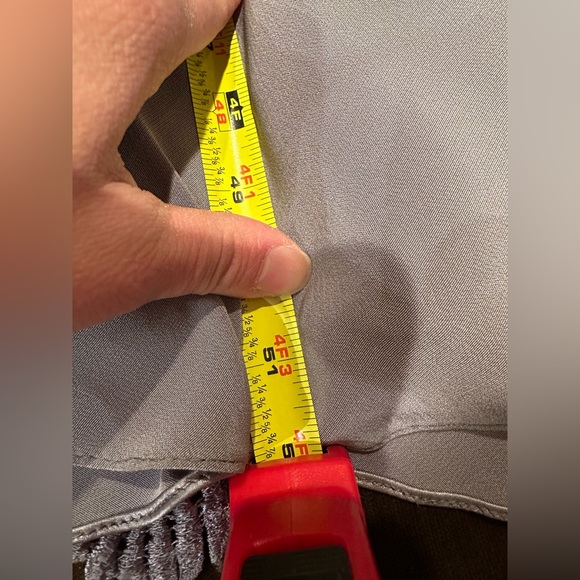 Montage By Mon Cheri Elegant Pewter Frost Gown W/Jacket Set Color Sz.12 - Picture 15 of 16